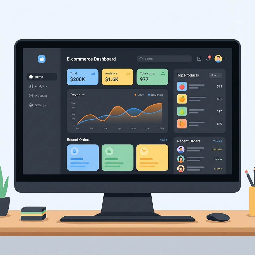 E-Commerce Dashboard Illustration