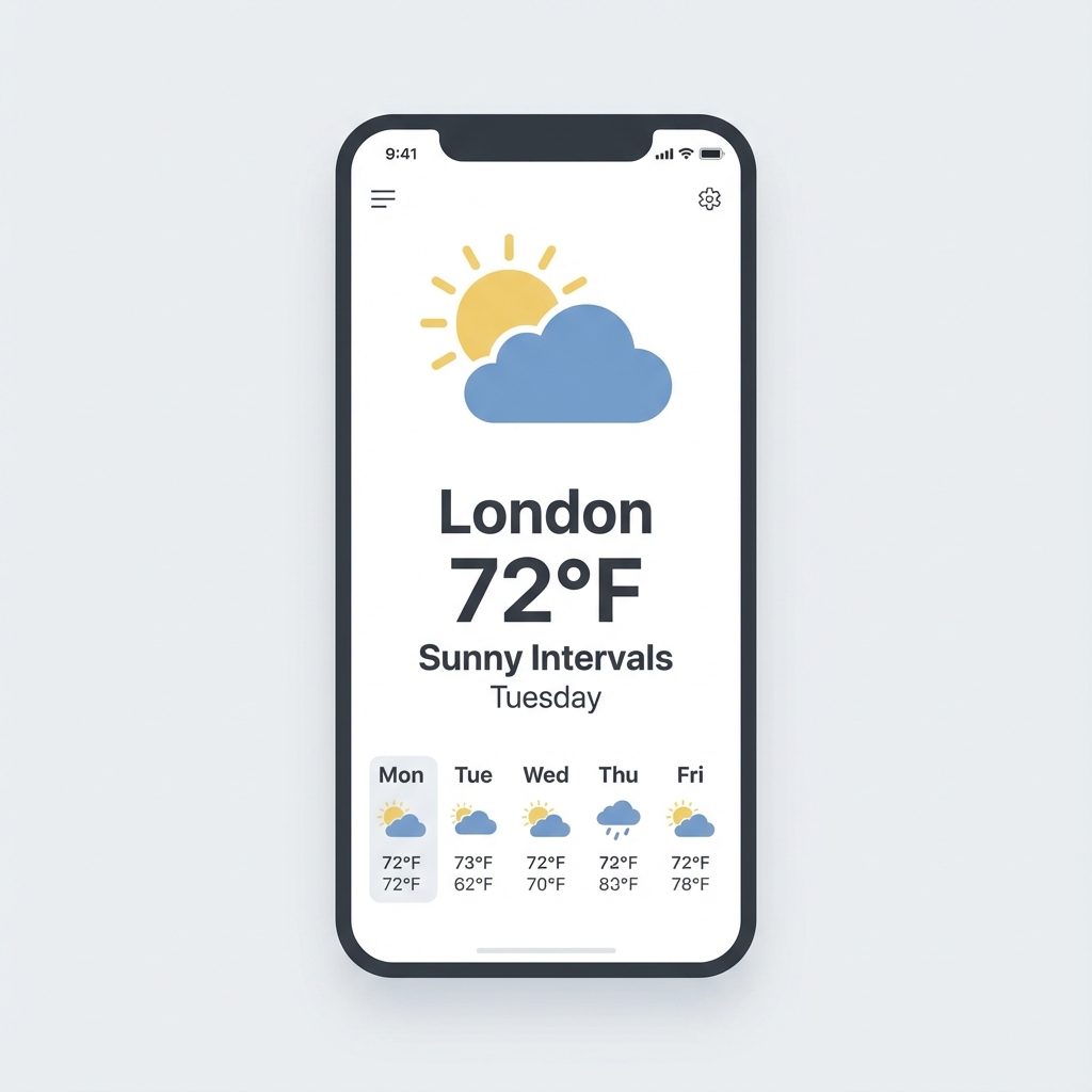 Weather Forecast App Illustration